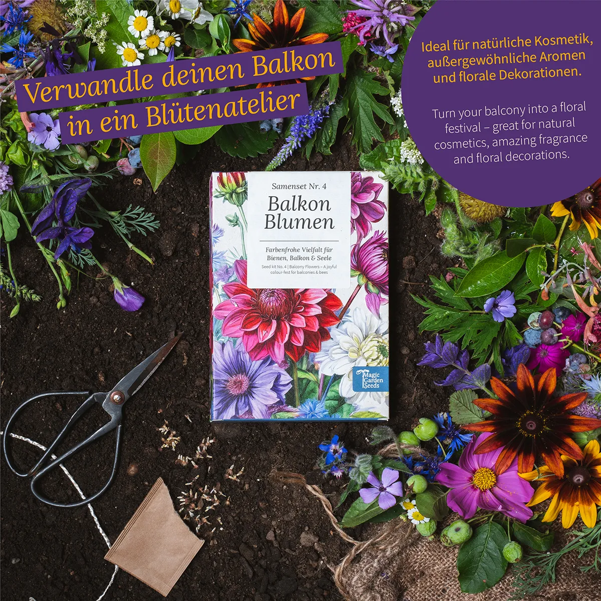 Balkon-Blumen selbst aussäen - Samenset Nr.04