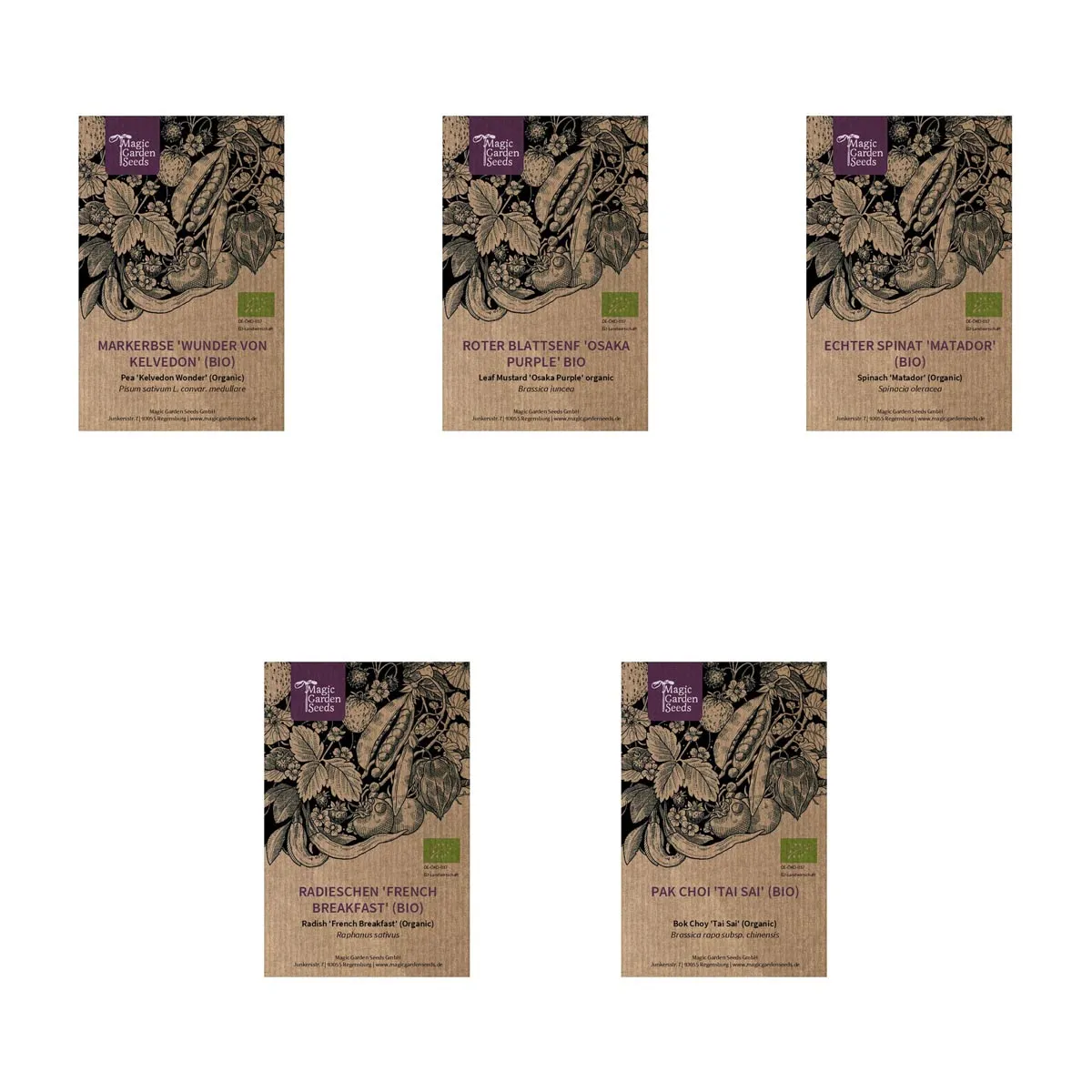Schnelles Indoor-Gemüse (Bio) - Samen-Geschenkset