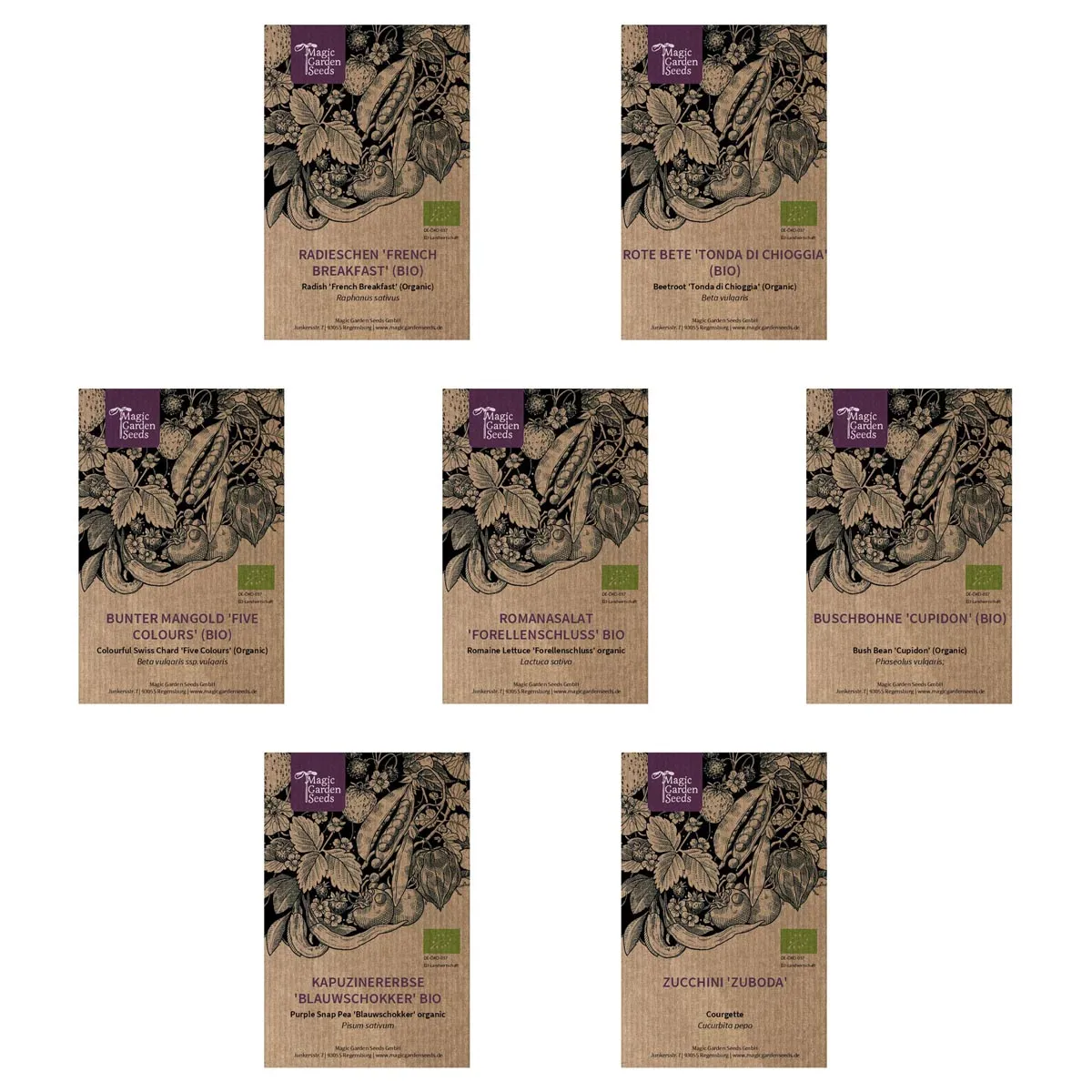 Anfängergemüse für Balkon & Garten (Bio) - Samen-Geschenkset