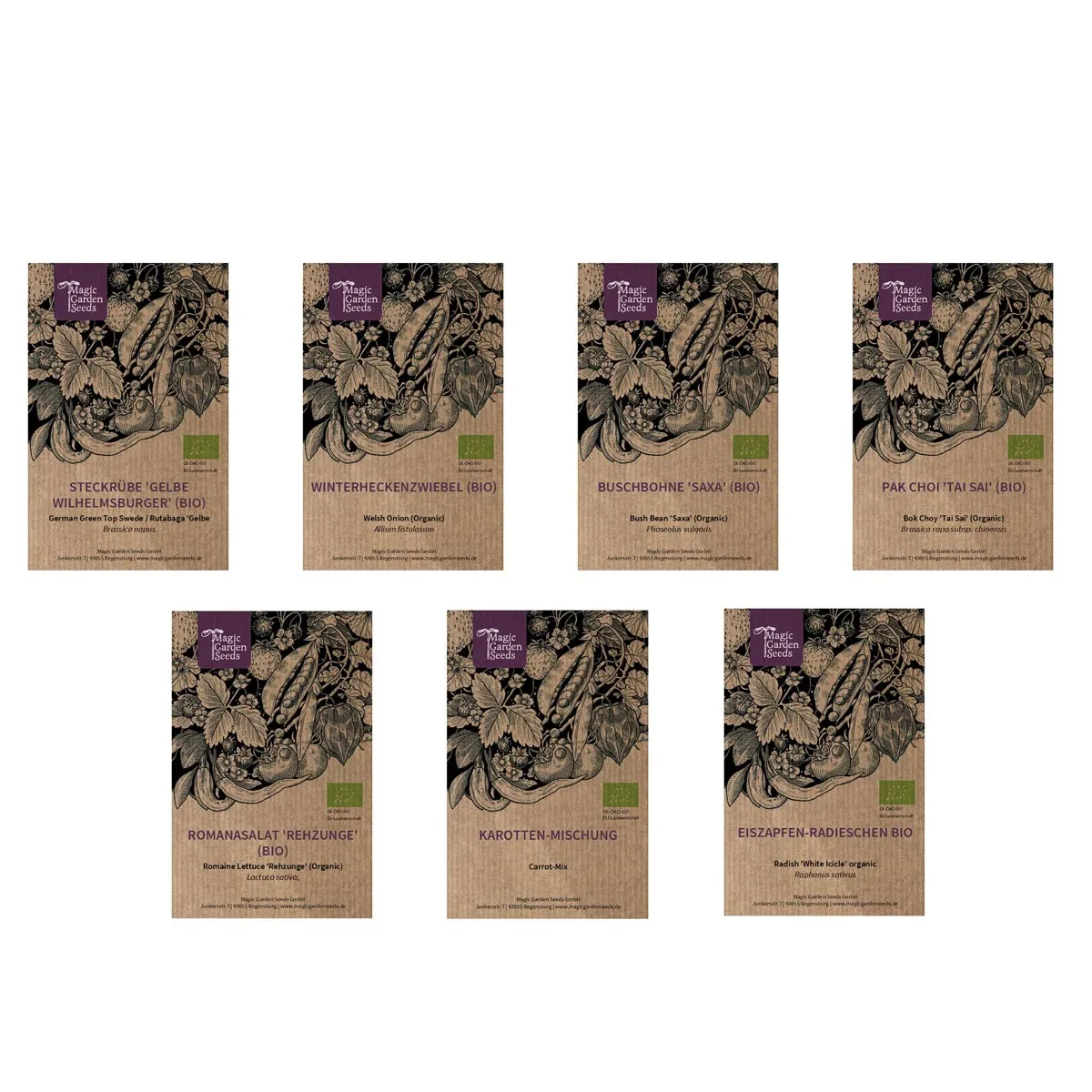 Aussaat im Juli (Bio) - Samen-Geschenkset