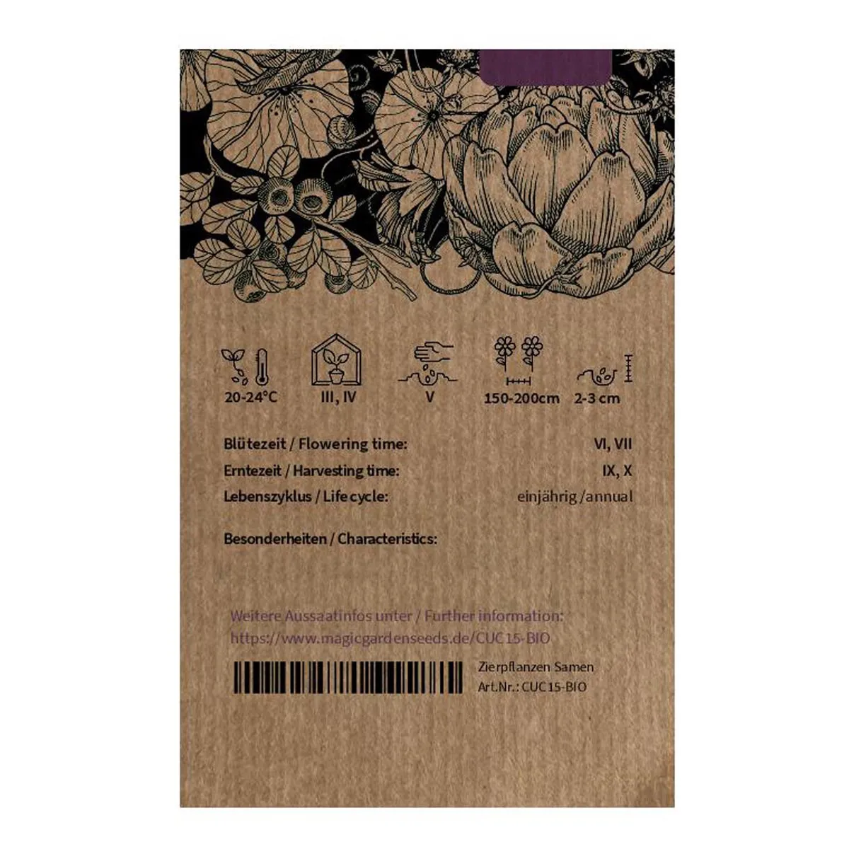 Kürbis 'Langer von Neapel' (Cucurbita moschata) Bio Saatgut