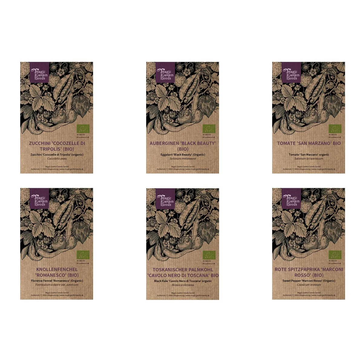 Unsere Pflanzenlieblinge: Mediterranes Gemüse für Selbstversorger*innen (Bio) - Samen-Geschenkset
