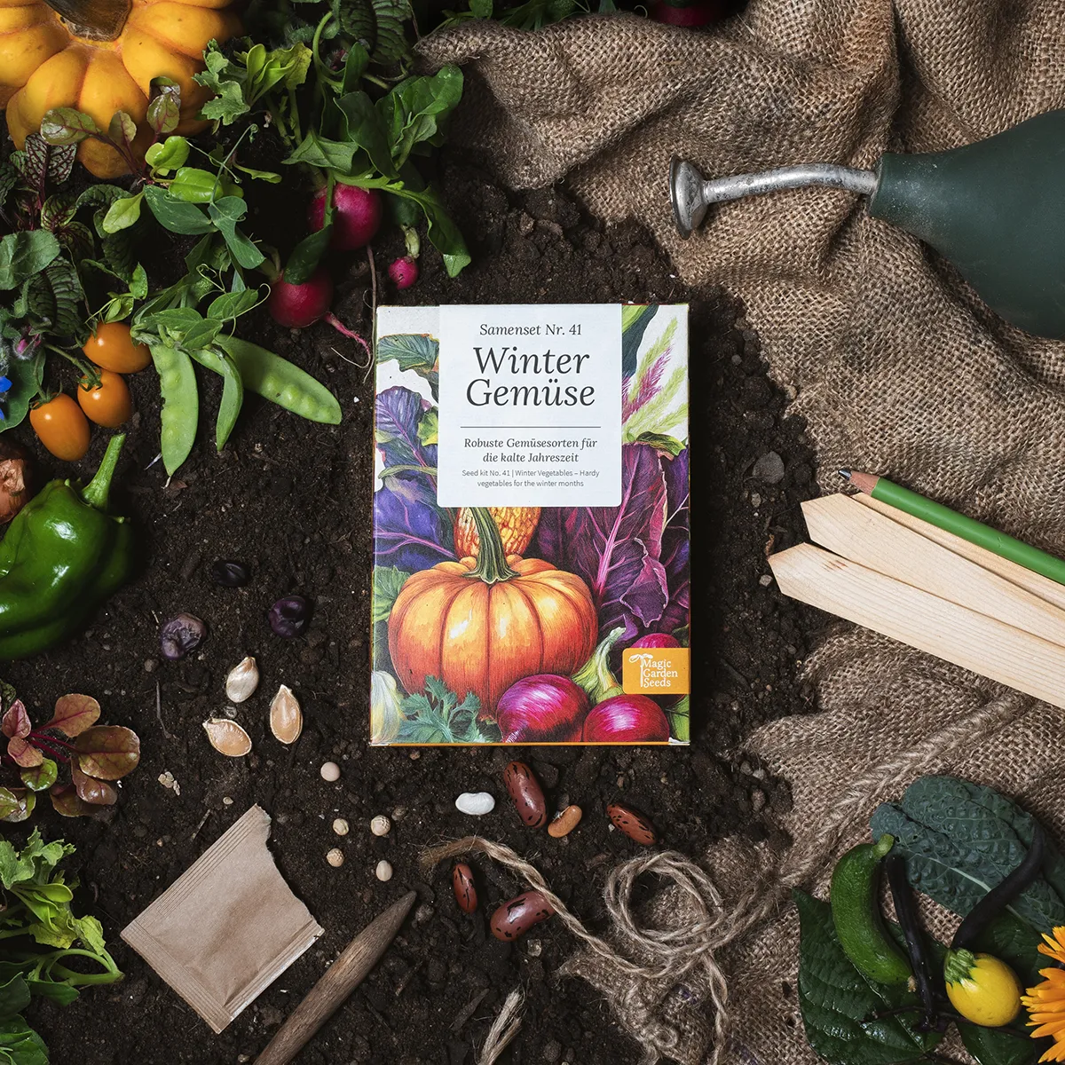 Winter Gemüse - Robuste Gemüsesorten für die kalte Jahreszeit - Samenset Nr. 41