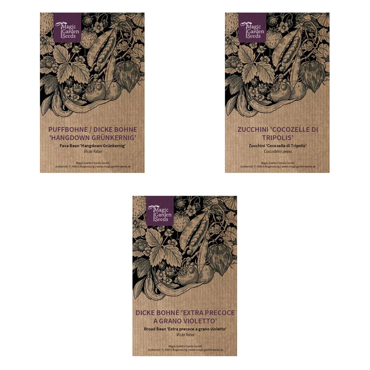 Gute Mischkulturpartner: Puffbohnen & Zucchini - Samen Geschenkset