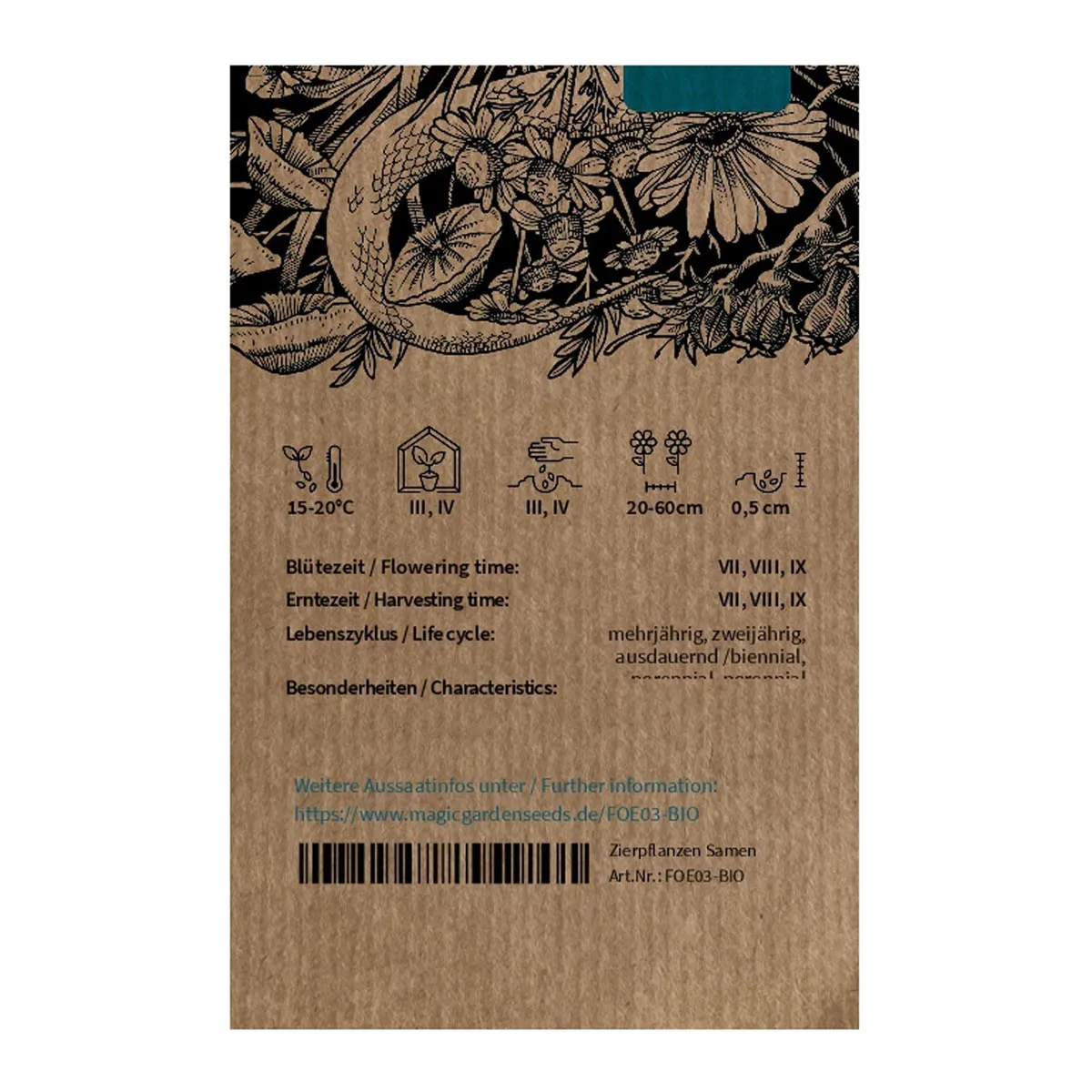 Grüner Gewürzfenchel 'Dulce' (Foeniculum vulgare) Bio Saatgut