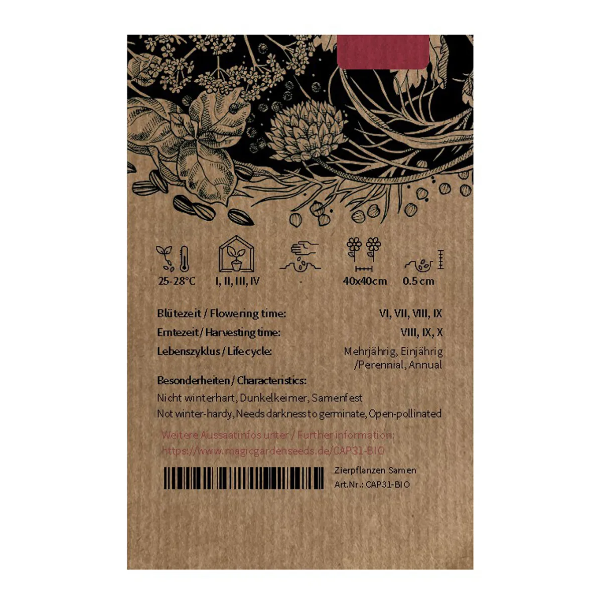 Milder Chili 'Nadapeño' (Capsicum annuum) Bio Saatgut