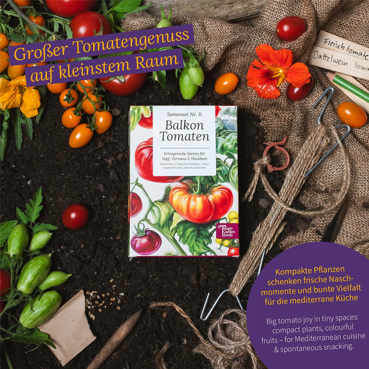Balkon-Tomaten: Gute Sorten für Stadtgärtner:innen - Samenset Nr.11