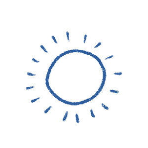 Sonne als Symbol für den passenden Standort