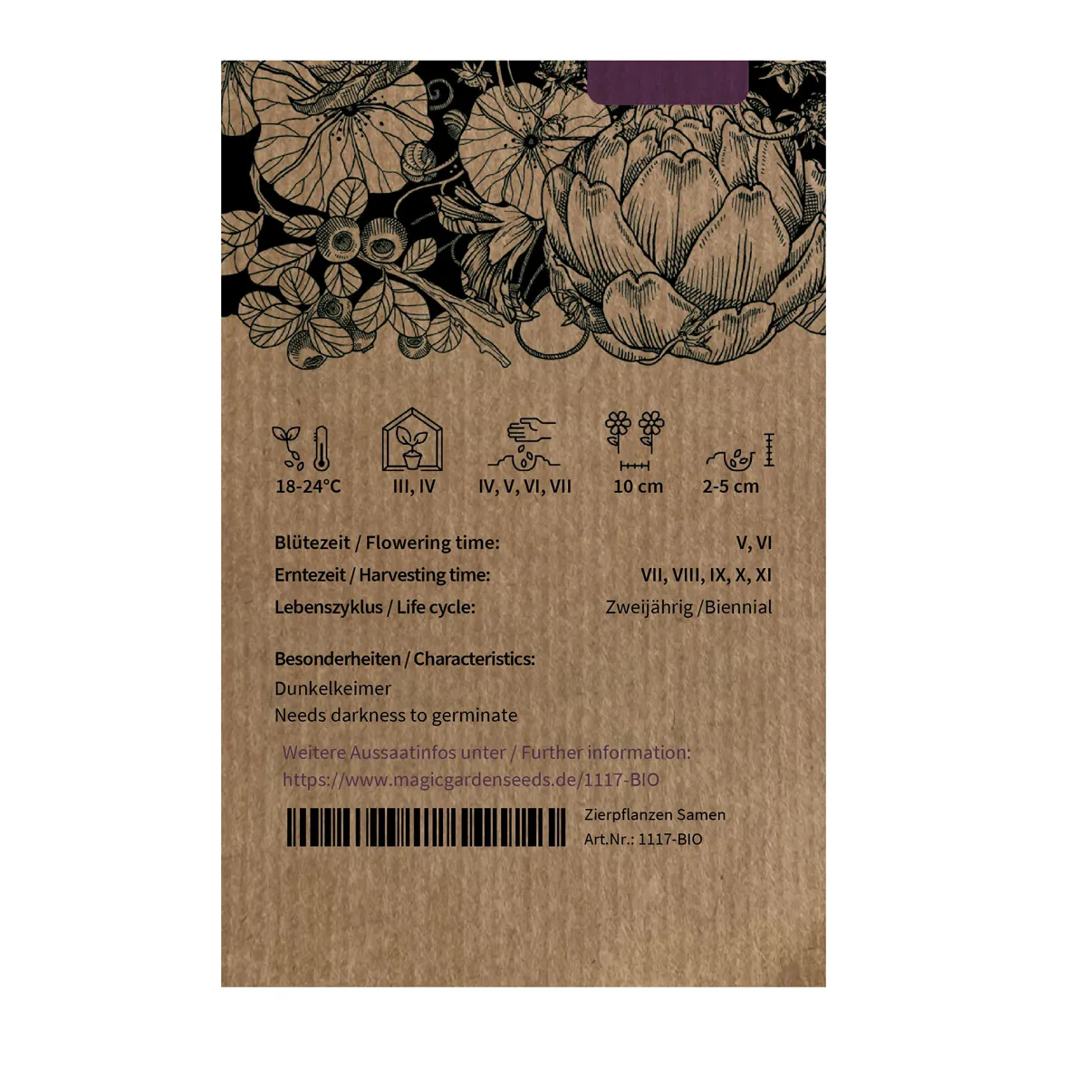 Rote Bete 'Cylindra' (Beta vulgaris) Bio Saatgut