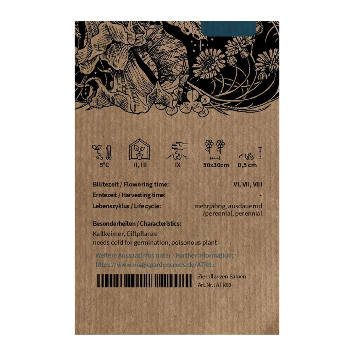 Gelbe Tollkirsche (Atropa belladonna var. lutea) Samen