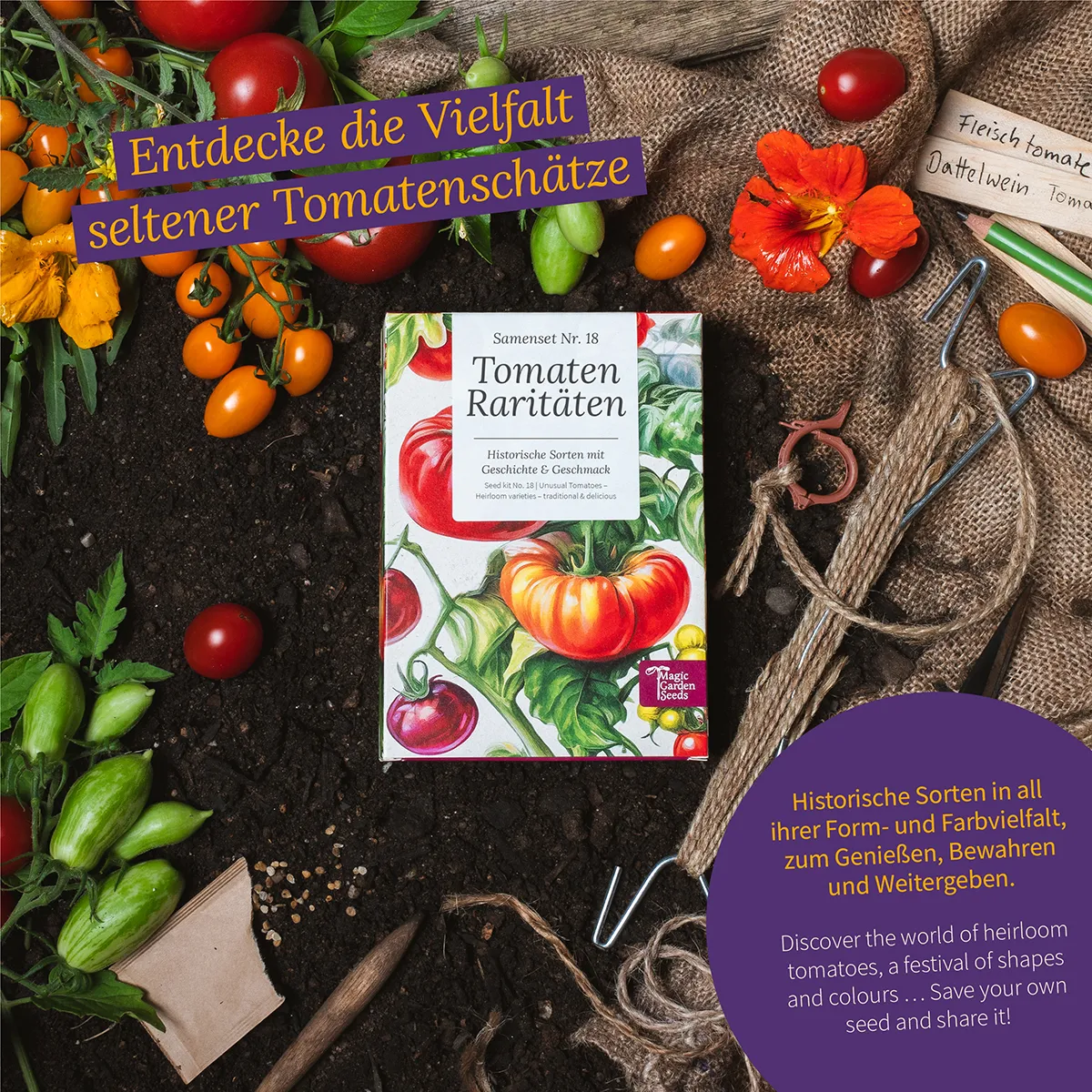 Tomaten Raritäten: Historische Sorten, selten & bewährt - Samenset Nr. 18